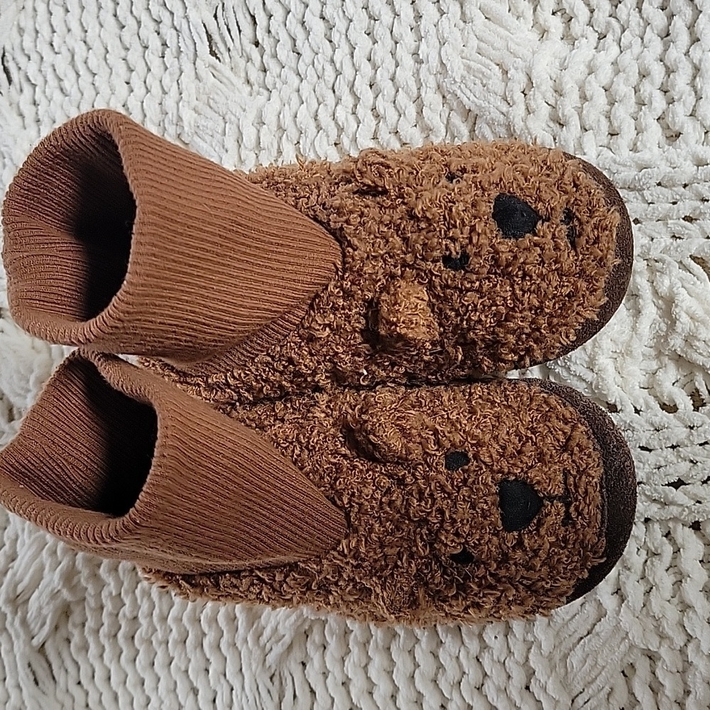 Gap‎ Baby Gap Vintage Teddy Bear Toddler Size 6 Slippers Boy Or Girl